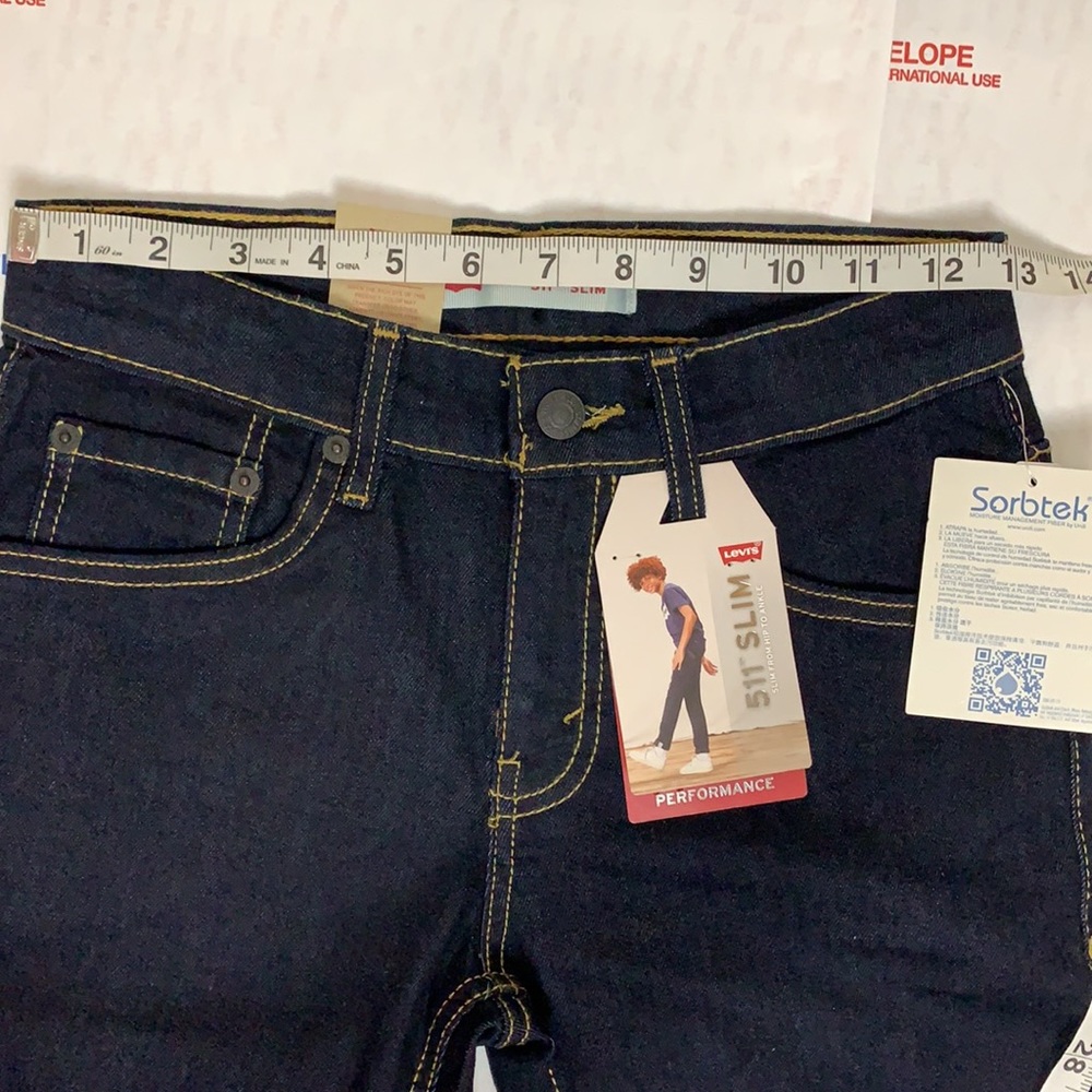 LEVI’S Slim fit JEAN’S 511 Dark wash stretch ankle Jean’s Sz 26 mid-rise Skinny - Picture 14 of 16